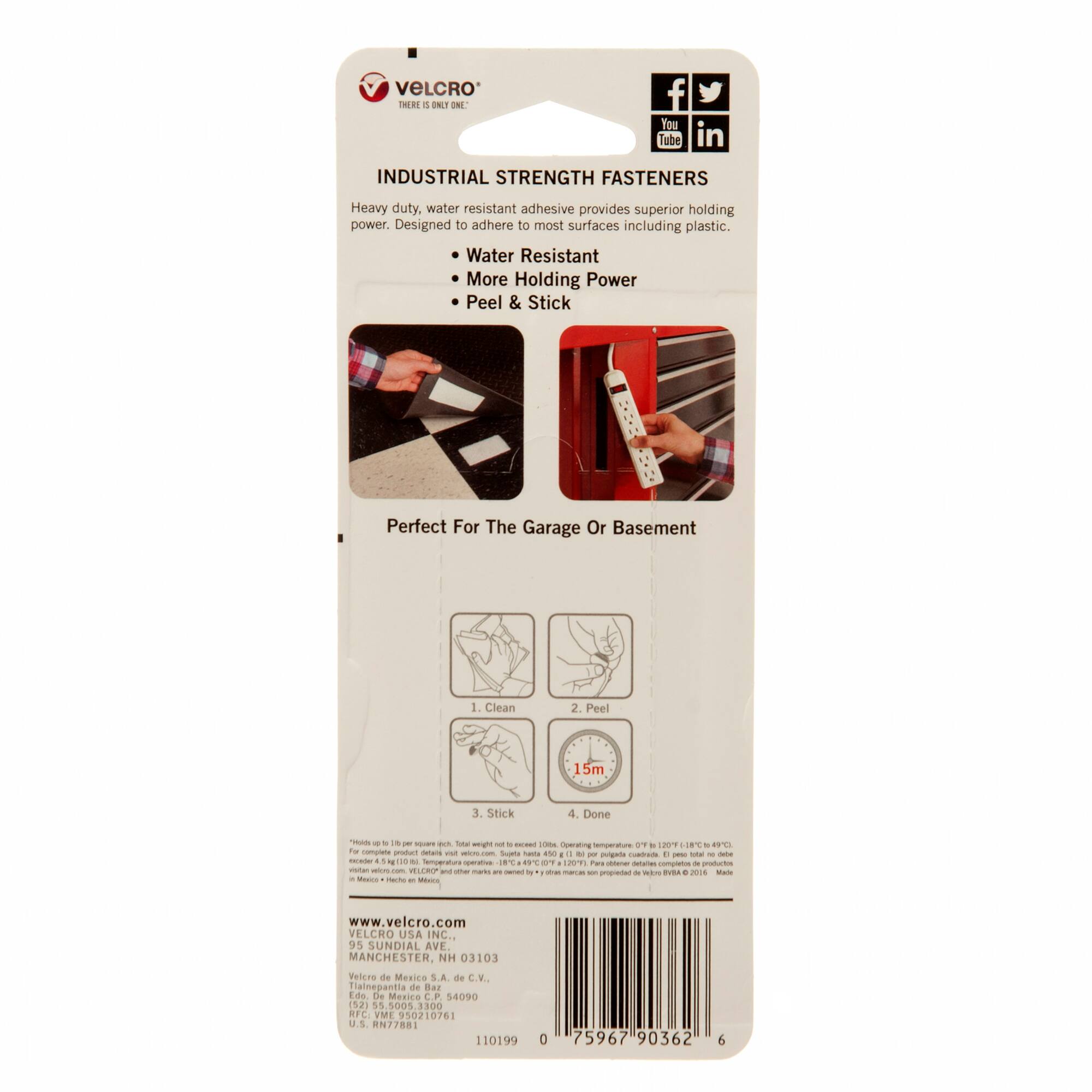 12 Packs: 4 ct. (48 total) VELCRO® Brand Industrial Strength Fasteners